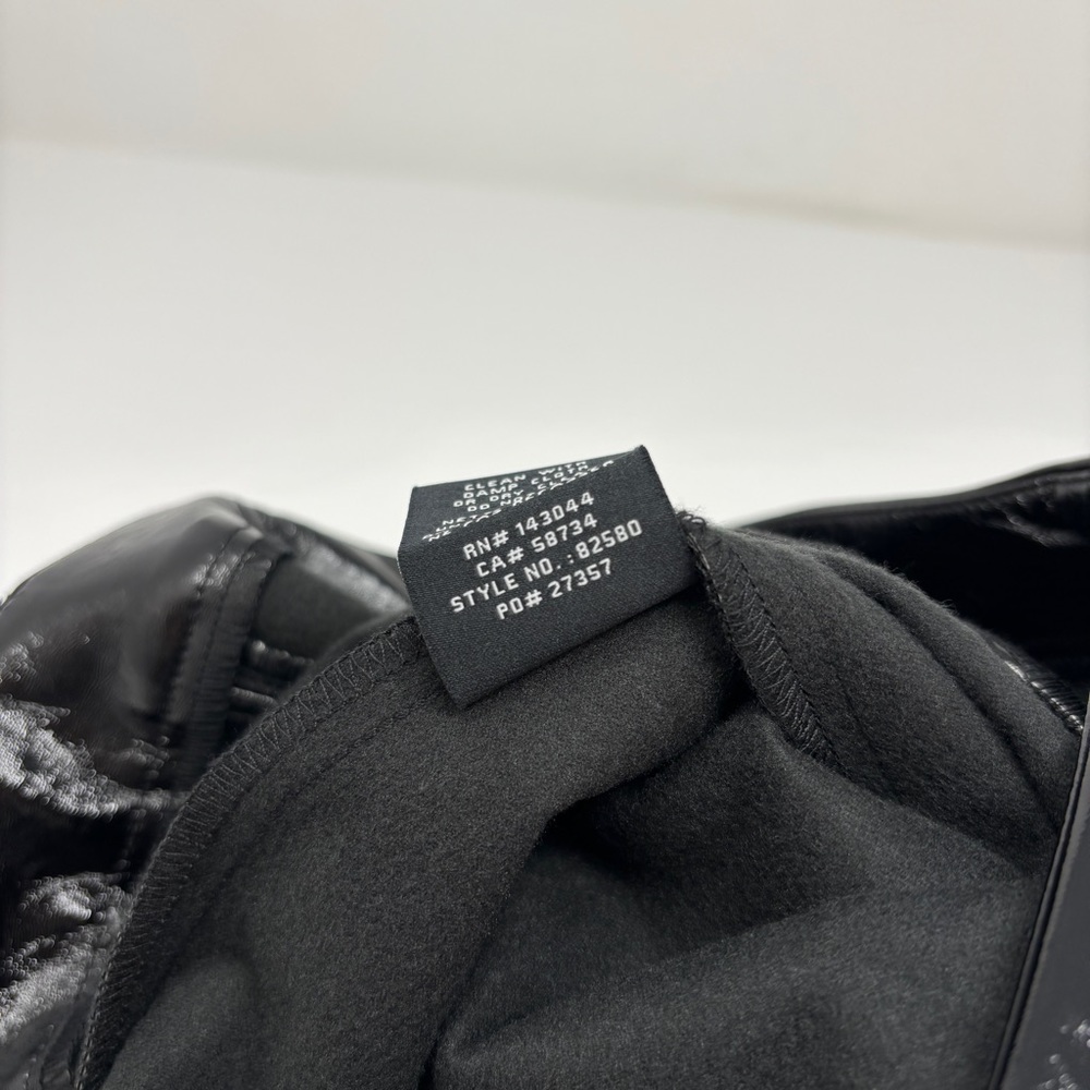 NWT 7 FOR ALL MANKIND Faux Black Patent Leather Easy Trouser - Large - Picture 6 of 6